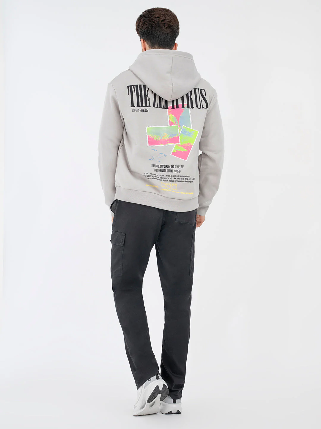 Ice Grey Graphic Hoodie for Men | Everyday Comfort - Image 7