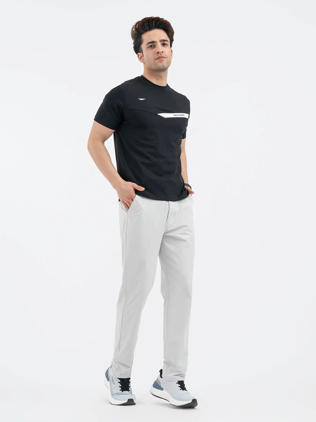 Red Tape Ice Grey Pants for Men - Image 5