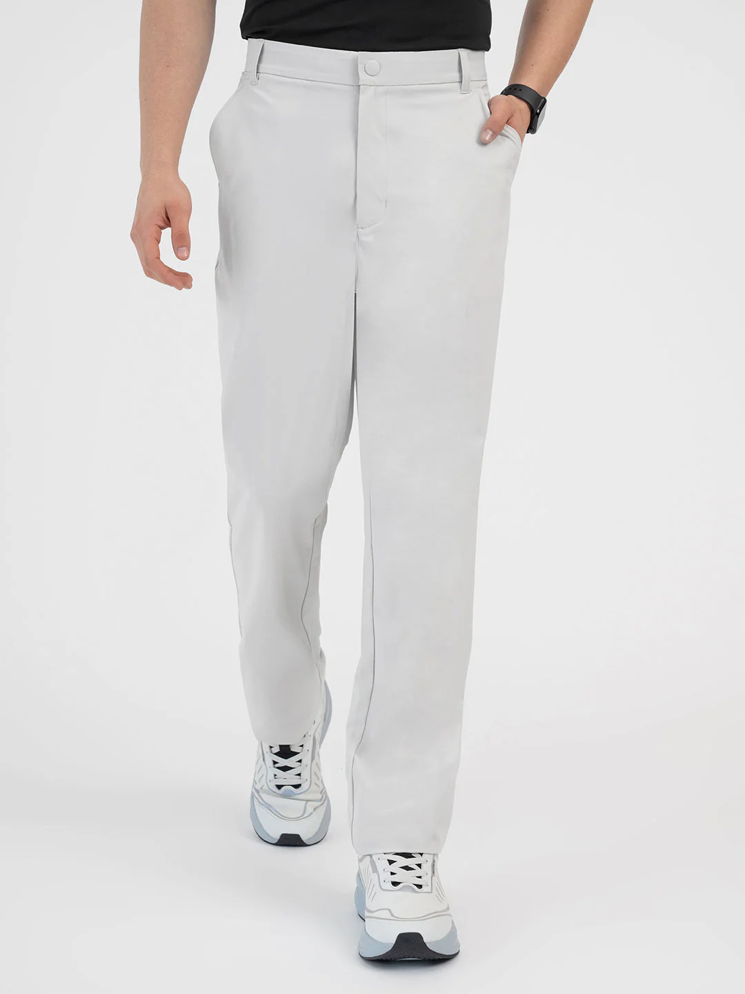 Red Tape Ice Grey Pants for Men - Image 7