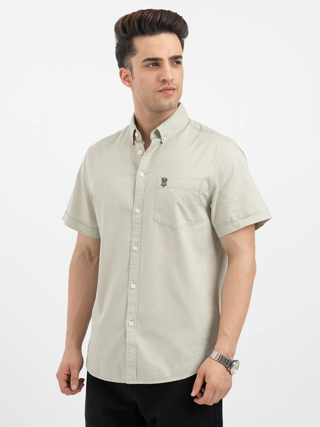 Red Tape Light Green Shirt for Men - Image 2