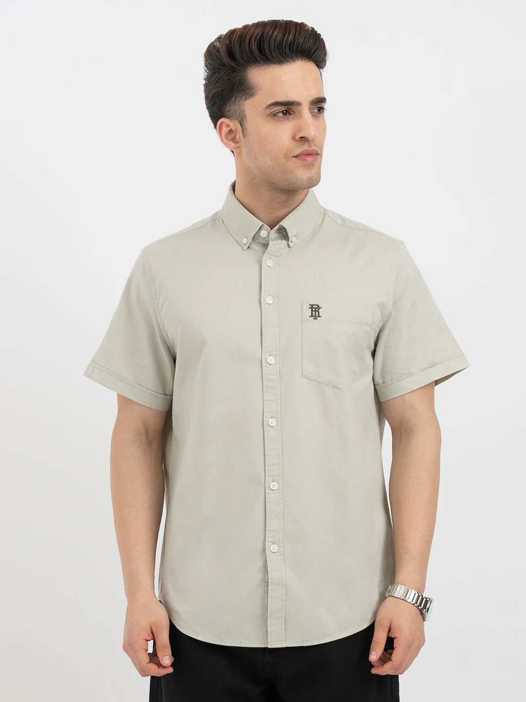 Red Tape Light Green Shirt for Men - Image 7