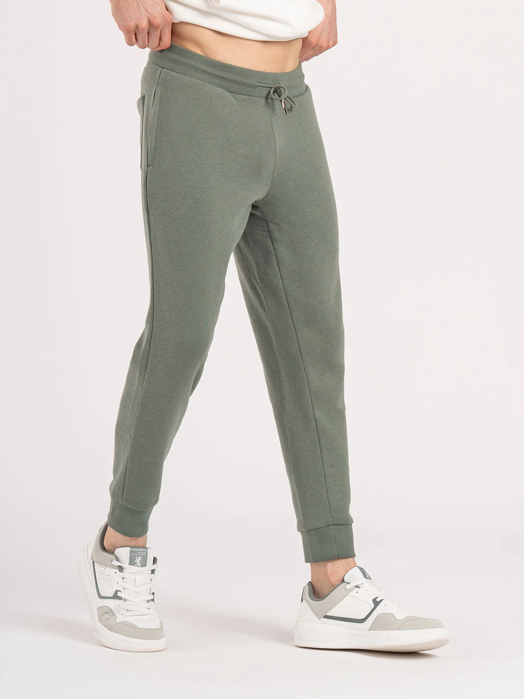 Men's Olive Active Wear Joggers - Image 2