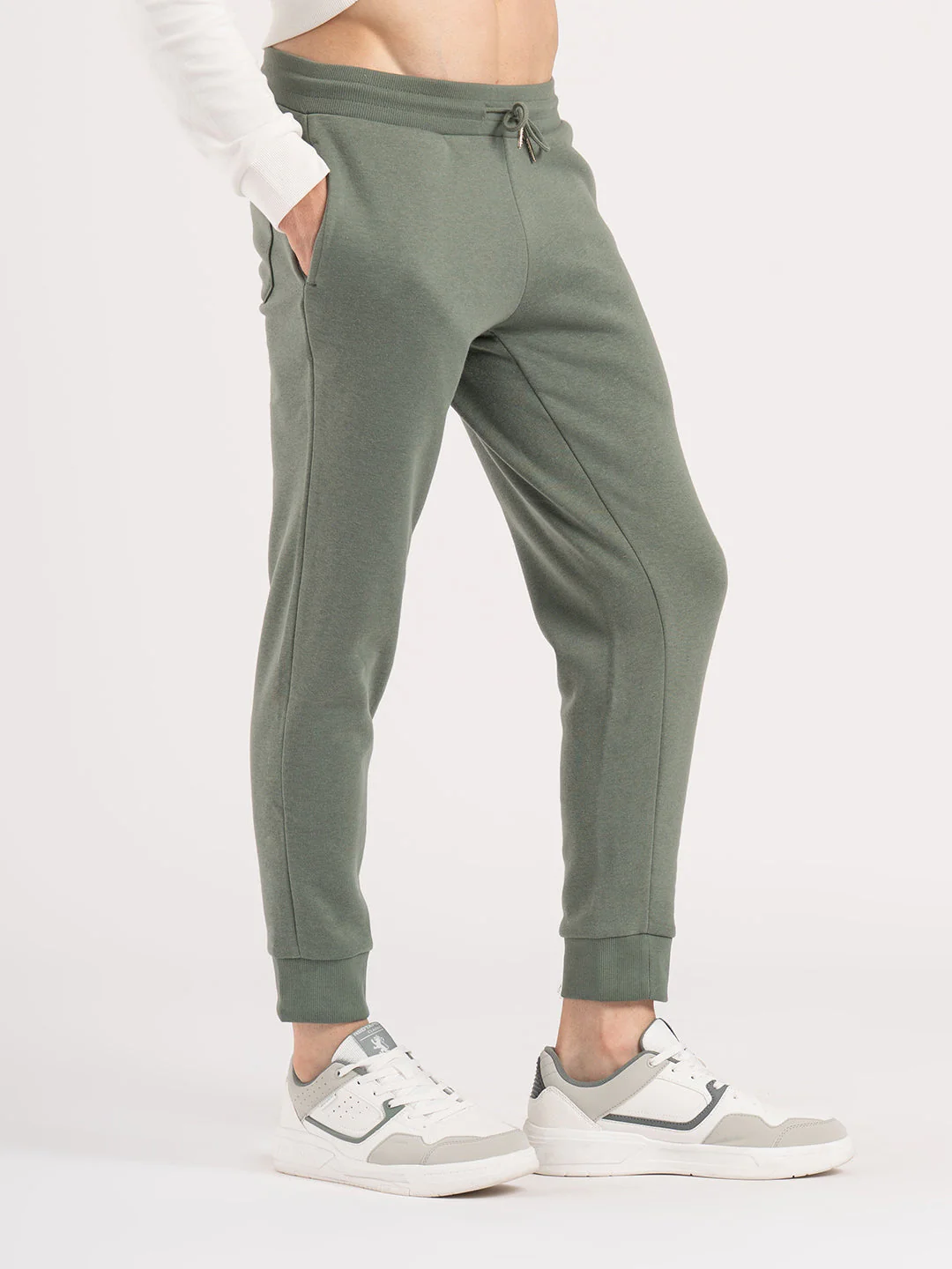 Men's Olive Active Wear Joggers - Image 7