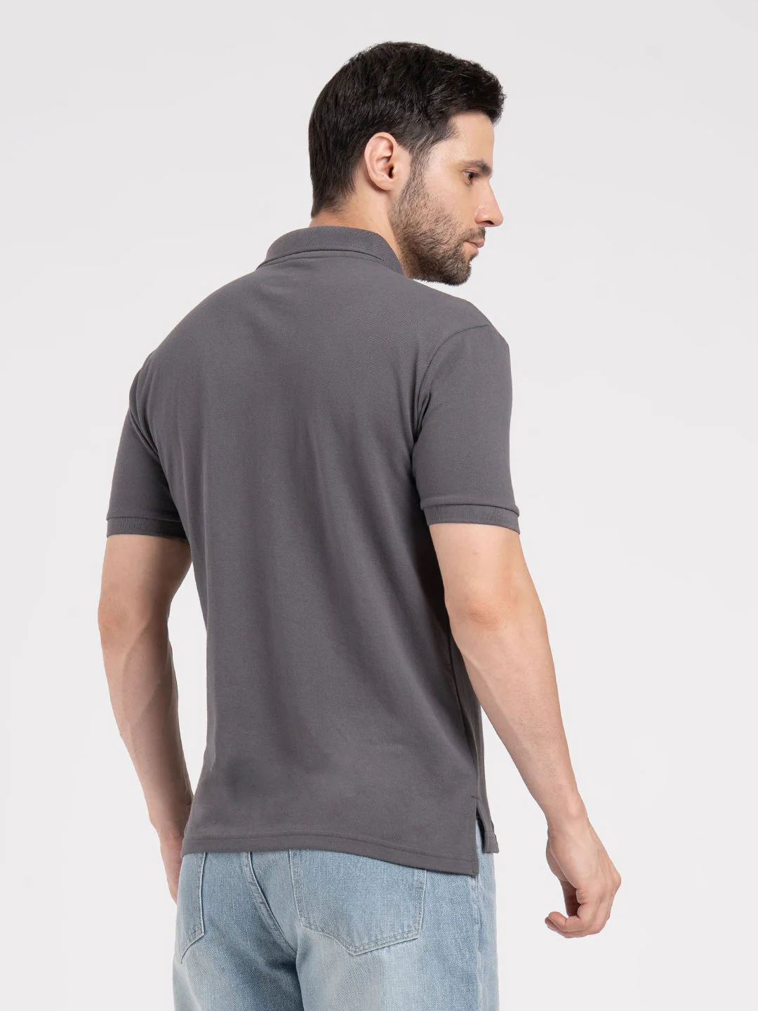 Mens Cut & Sew Polo T-Shirt - Image 3