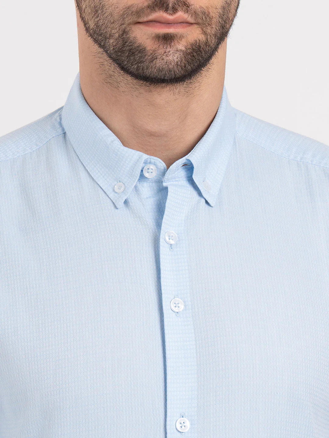 Mens Full Sleeve Dobby Shirt - Image 5