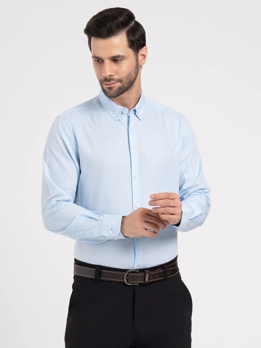 Mens Full Sleeve Dobby Shirt - Image 6