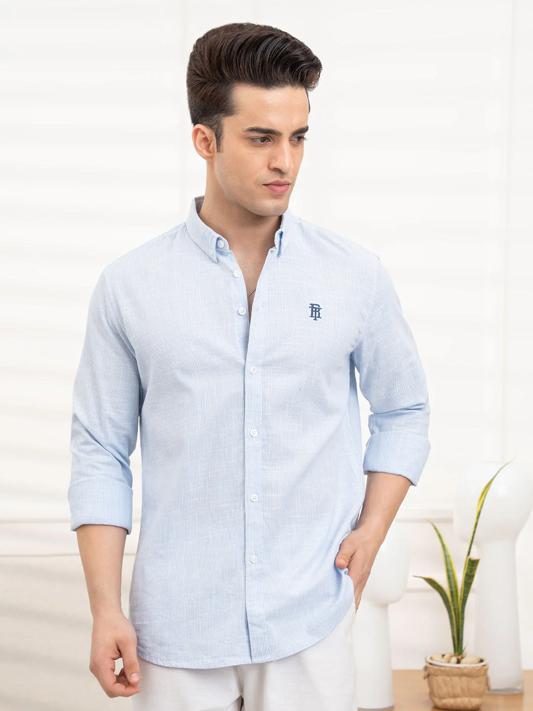Mens Full Sleeve Stripe Shirt - Image 7
