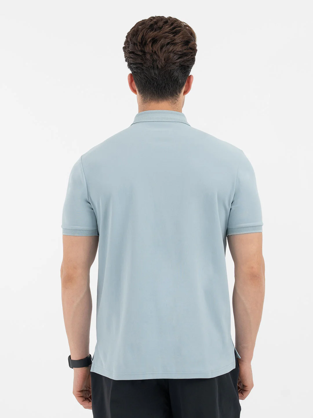Red Tape Menâ€™s Slate Blue Polo T-Shirt - Image 3