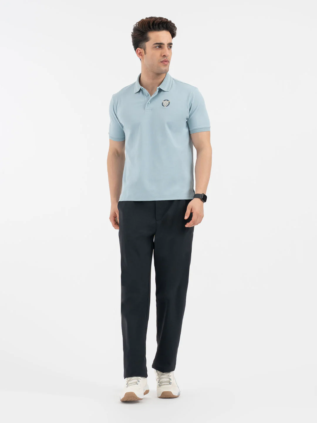 Red Tape Menâ€™s Slate Blue Polo T-Shirt - Image 5
