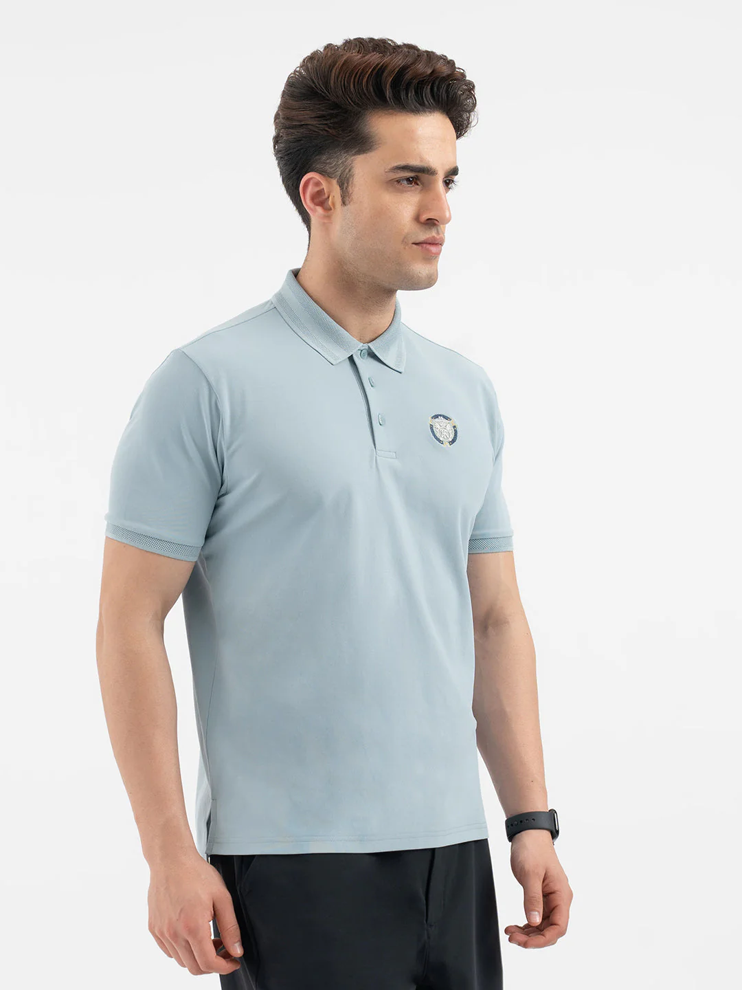 Red Tape Menâ€™s Slate Blue Polo T-Shirt - Image 6