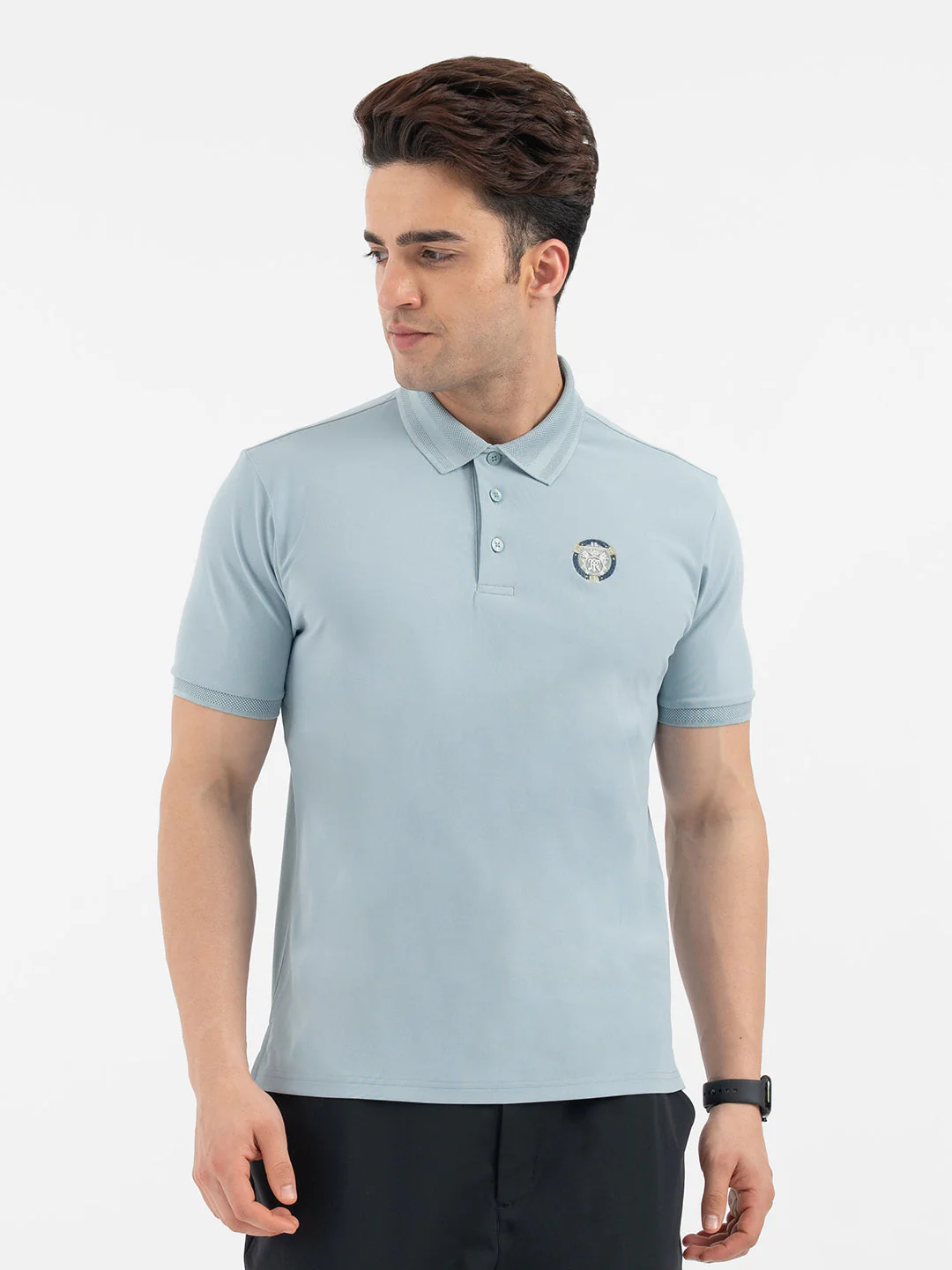 Red Tape Menâ€™s Slate Blue Polo T-Shirt - Image 7