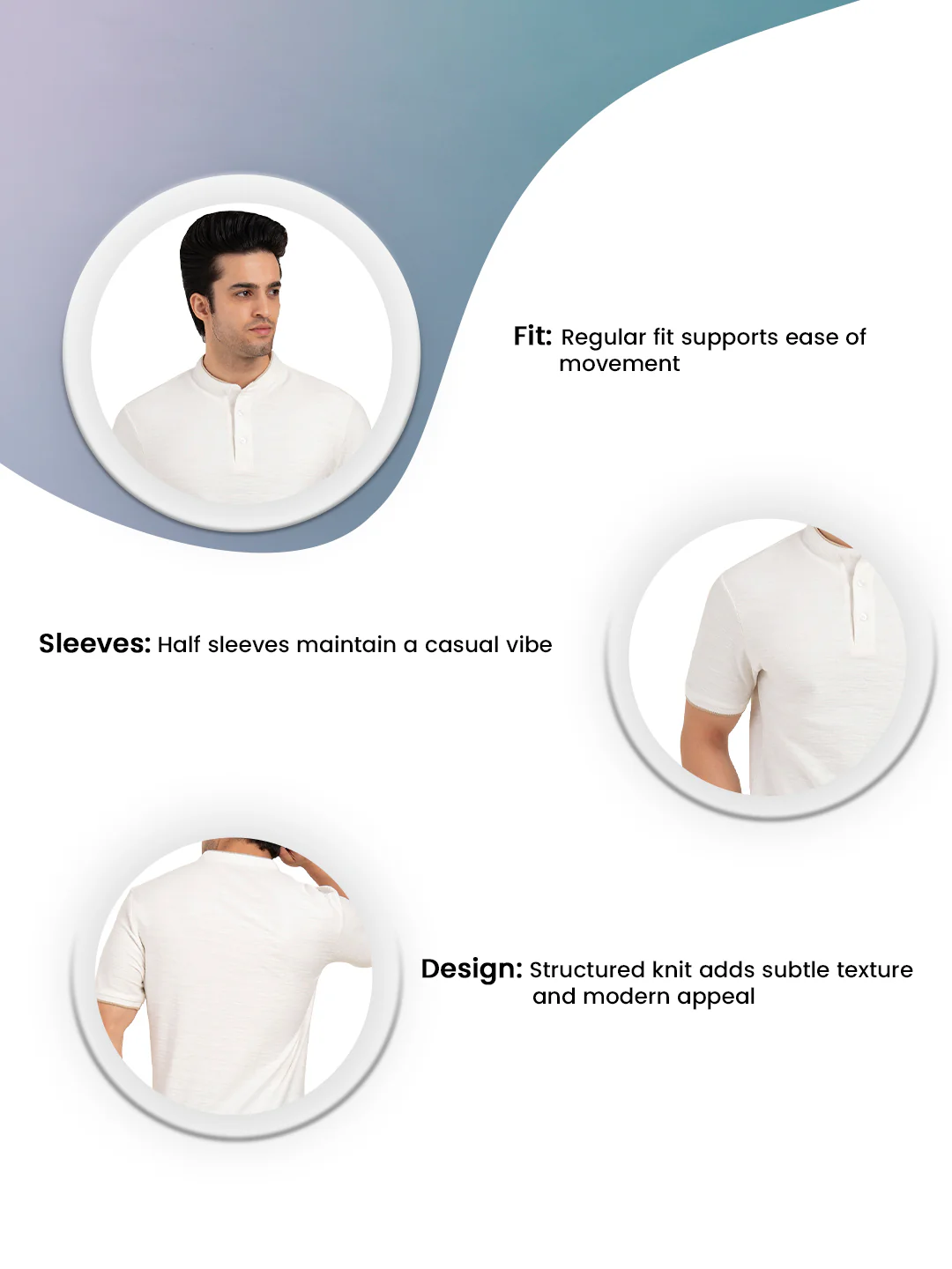 Menâ€™s Structure Henley T-Shirt - Image 3