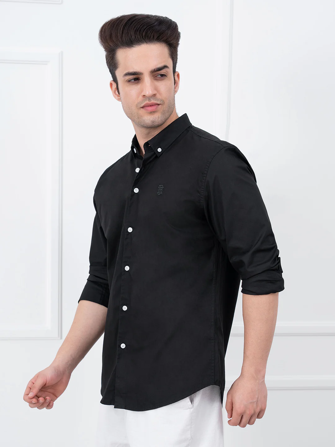 Mens Full Sleeve Poplin Solid Shirt - Image 4