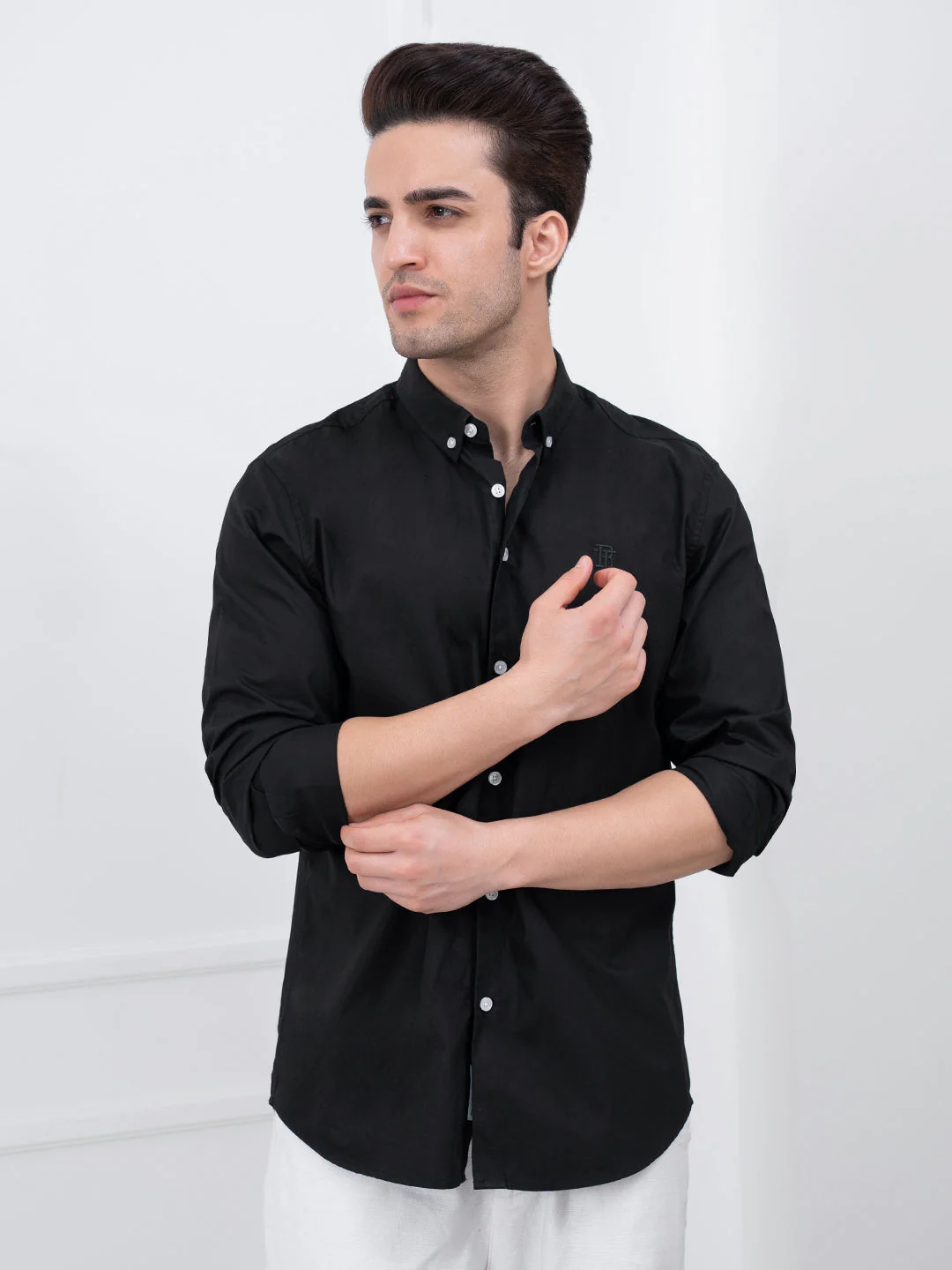 Mens Full Sleeve Poplin Solid Shirt - Image 7