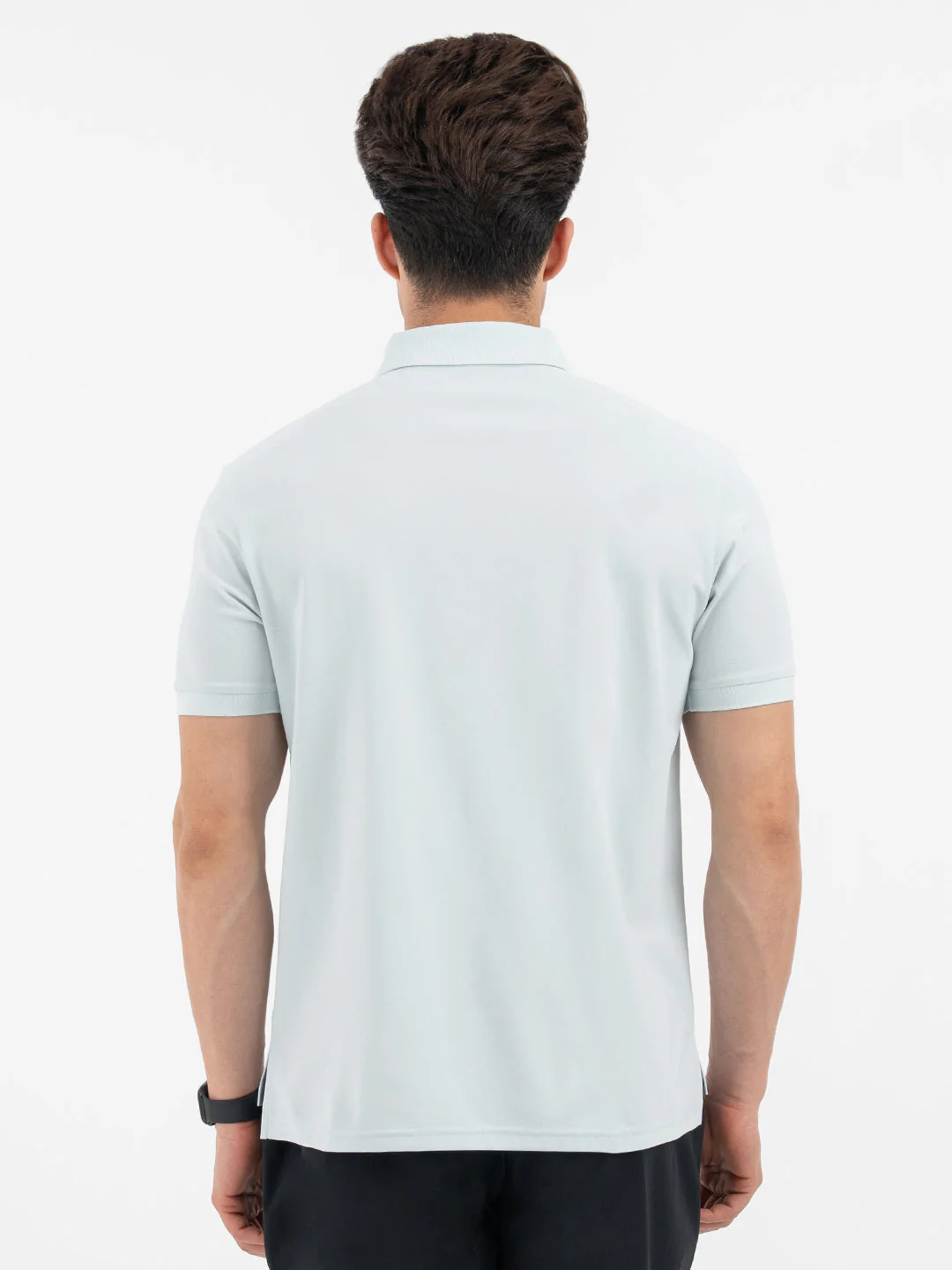 Red Tape Menâ€™s Sky Blue Athleisure Polo T-Shirt - Image 3