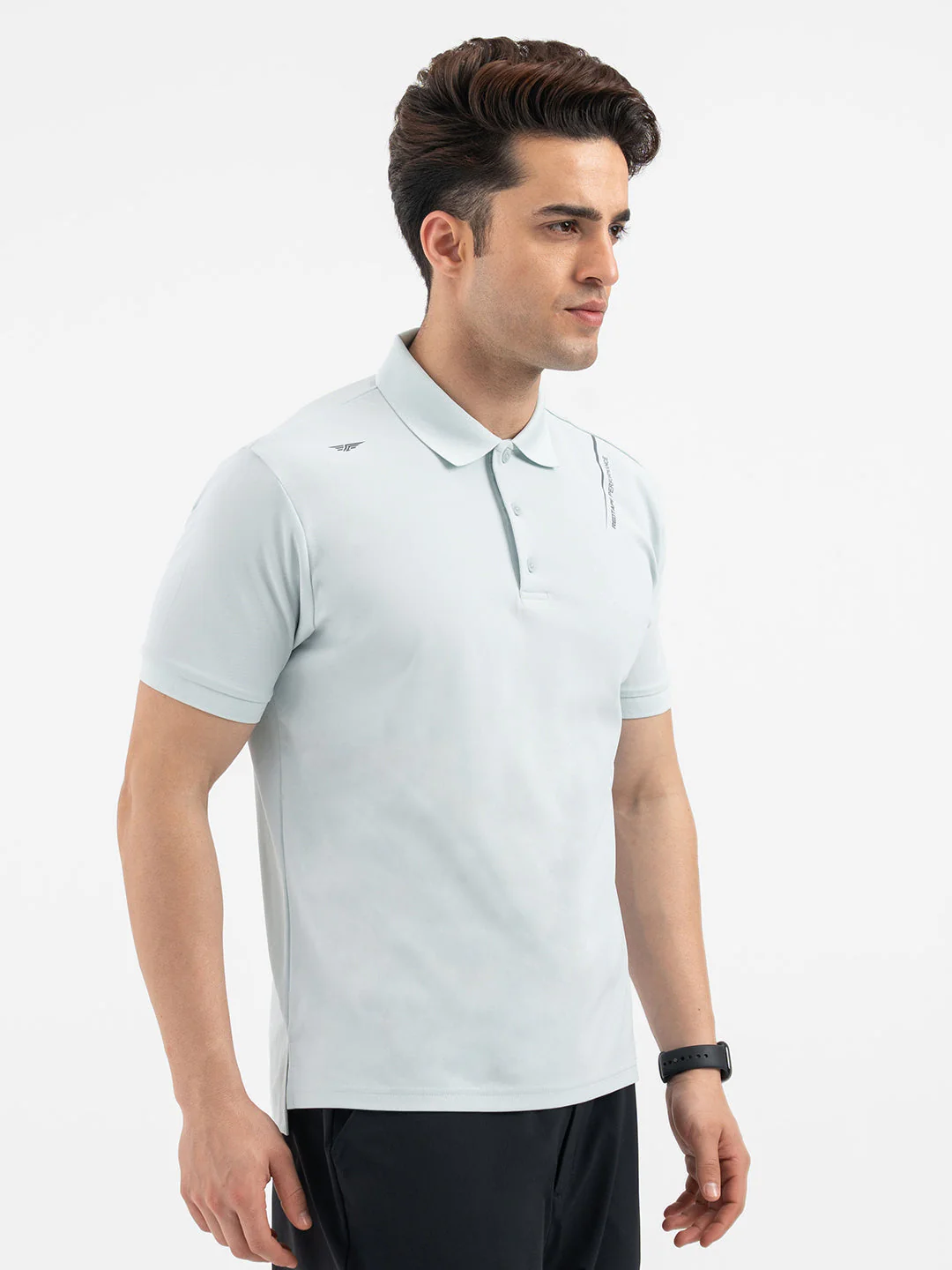 Red Tape Menâ€™s Sky Blue Athleisure Polo T-Shirt - Image 6