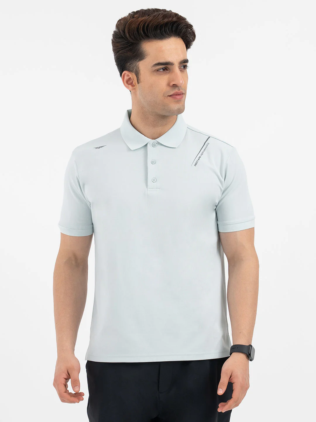 Red Tape Menâ€™s Sky Blue Athleisure Polo T-Shirt - Image 7