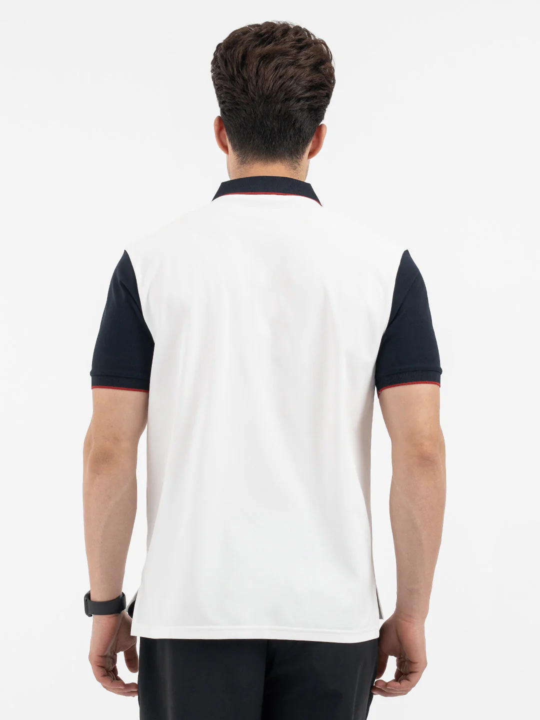 Red Tape Menâ€™s White Polo T-Shirt - Image 3