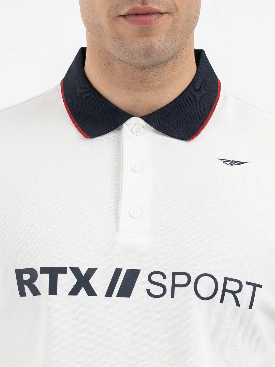Red Tape Menâ€™s White Polo T-Shirt - Image 4