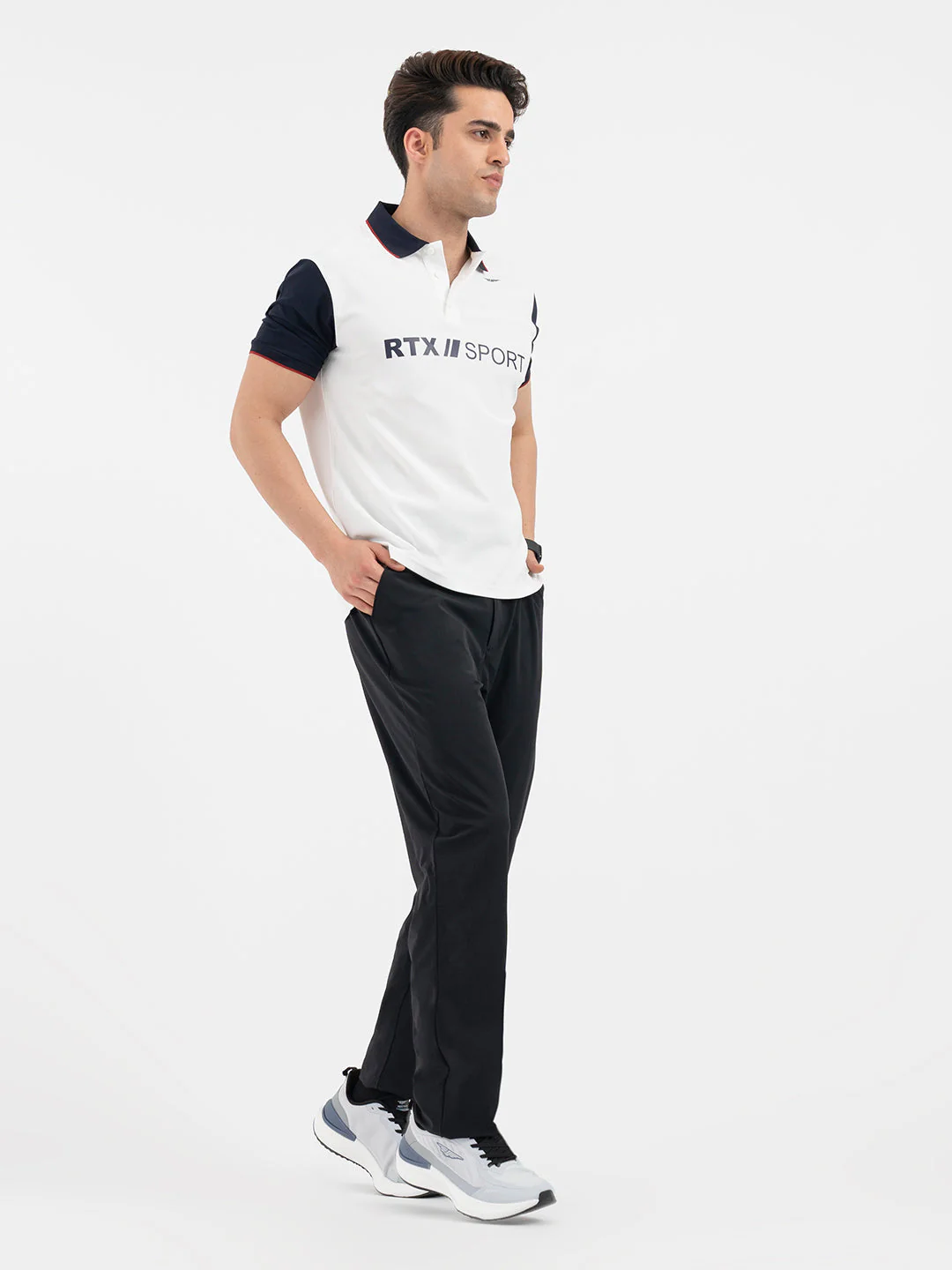 Red Tape Menâ€™s White Polo T-Shirt - Image 5