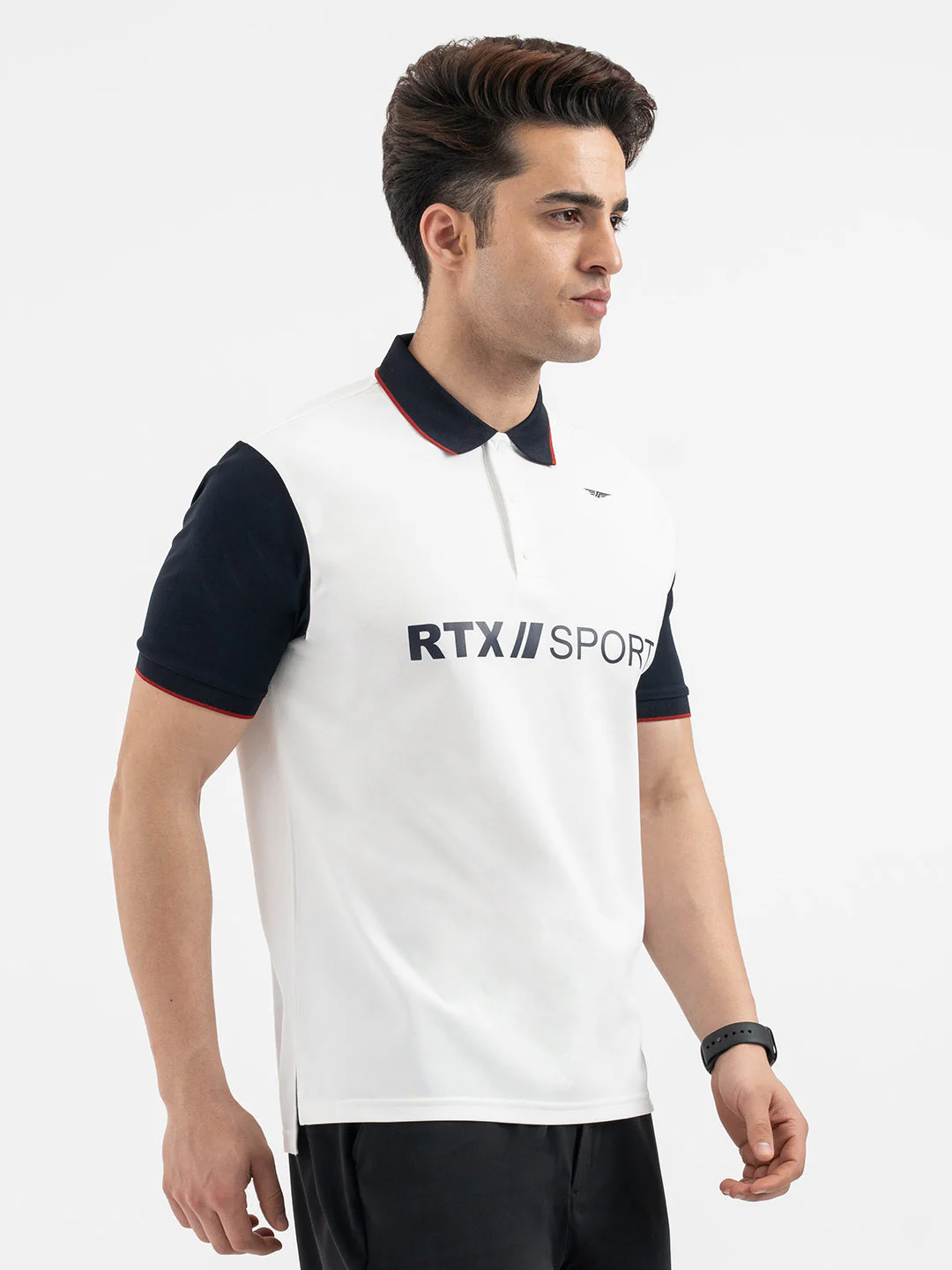 Red Tape Menâ€™s White Polo T-Shirt - Image 6