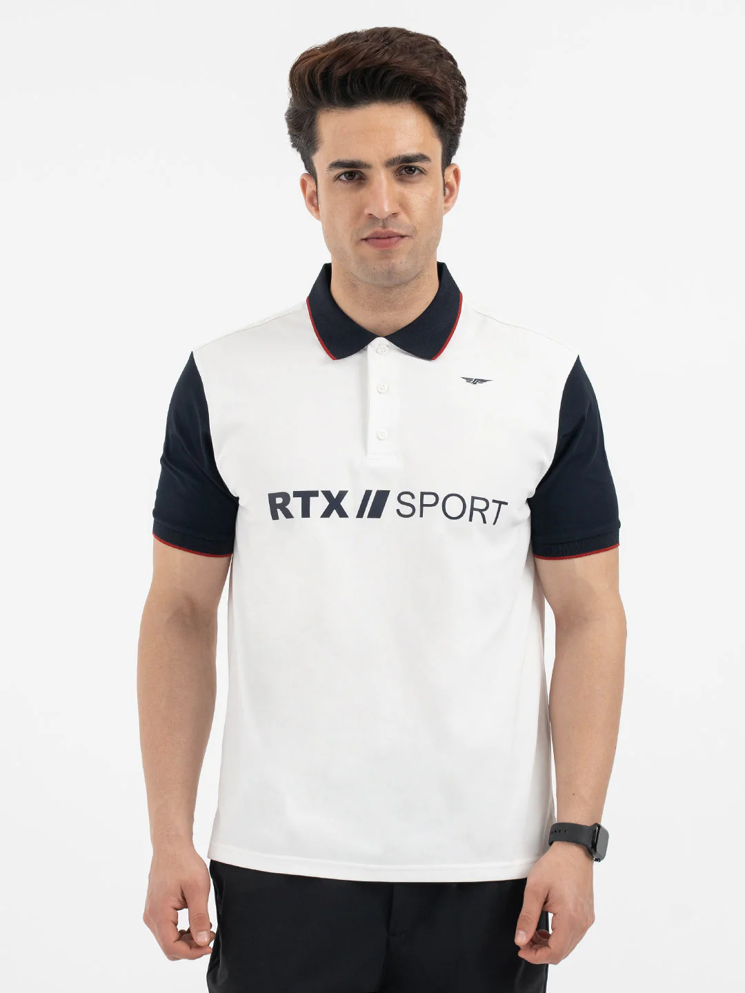 Red Tape Menâ€™s White Polo T-Shirt - Image 7