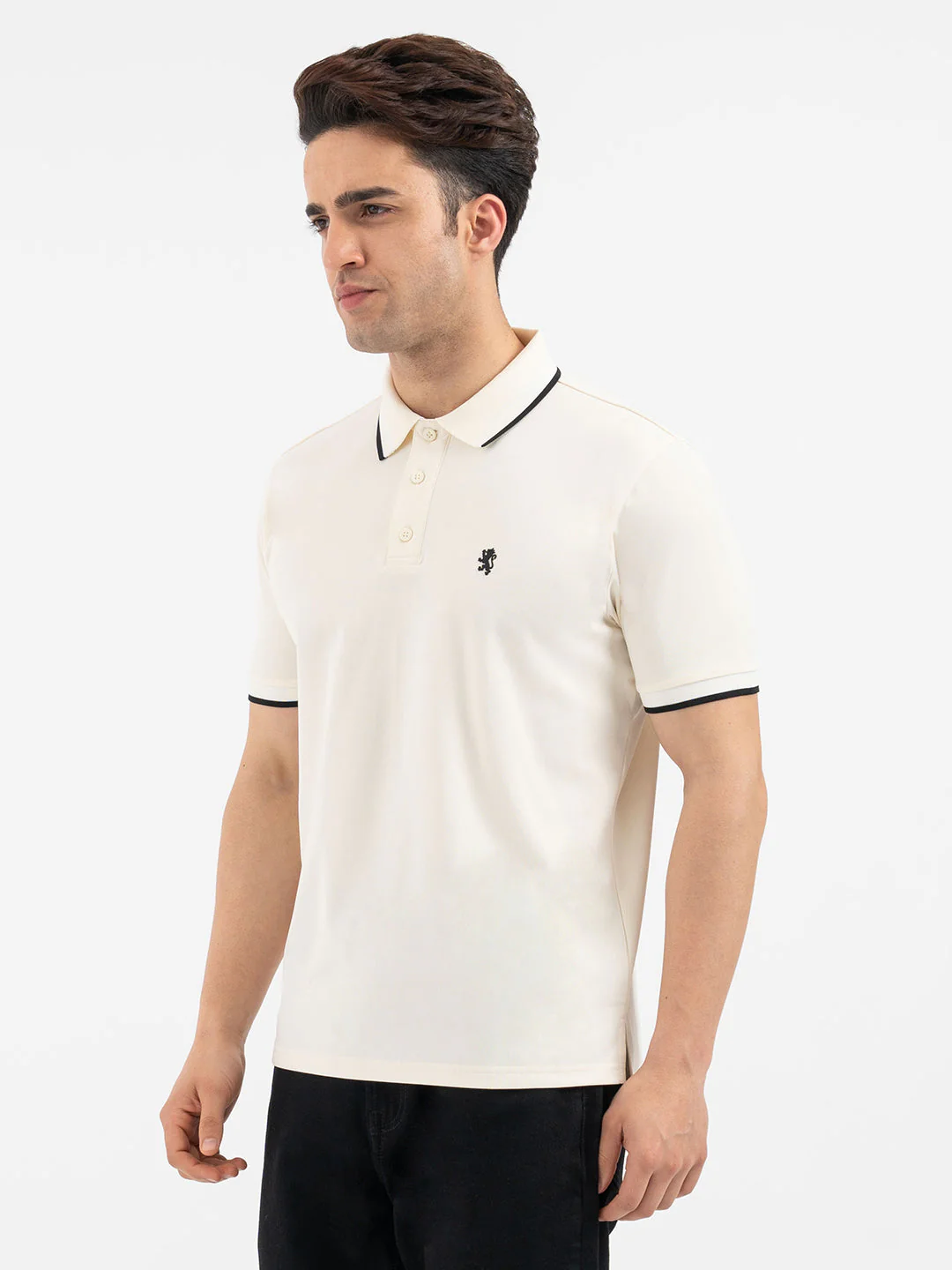 Red Tape Off White Polo T-Shirt for Men - Image 2