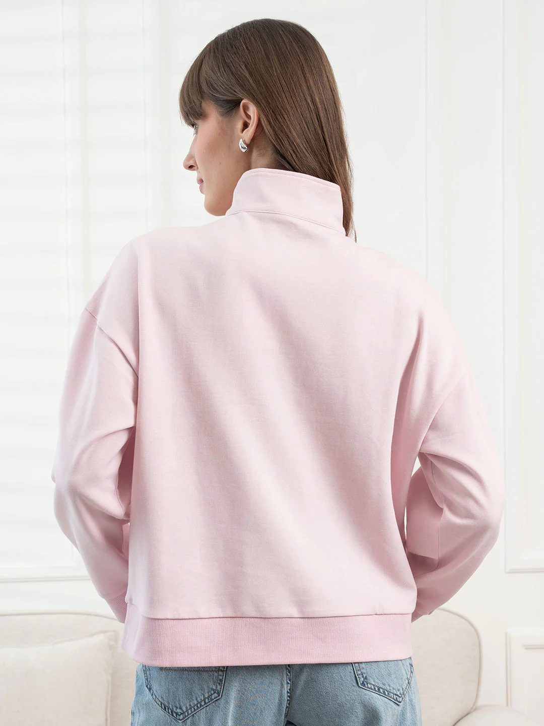 Pastel Pink Sweatshirt for Women - Image 4