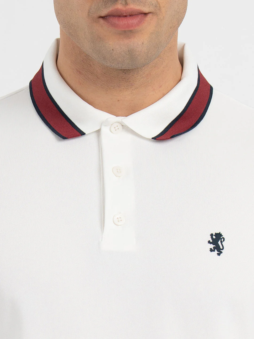 Polo T Shirts for Men in White | Half Sleeve T Shirt - Image 4
