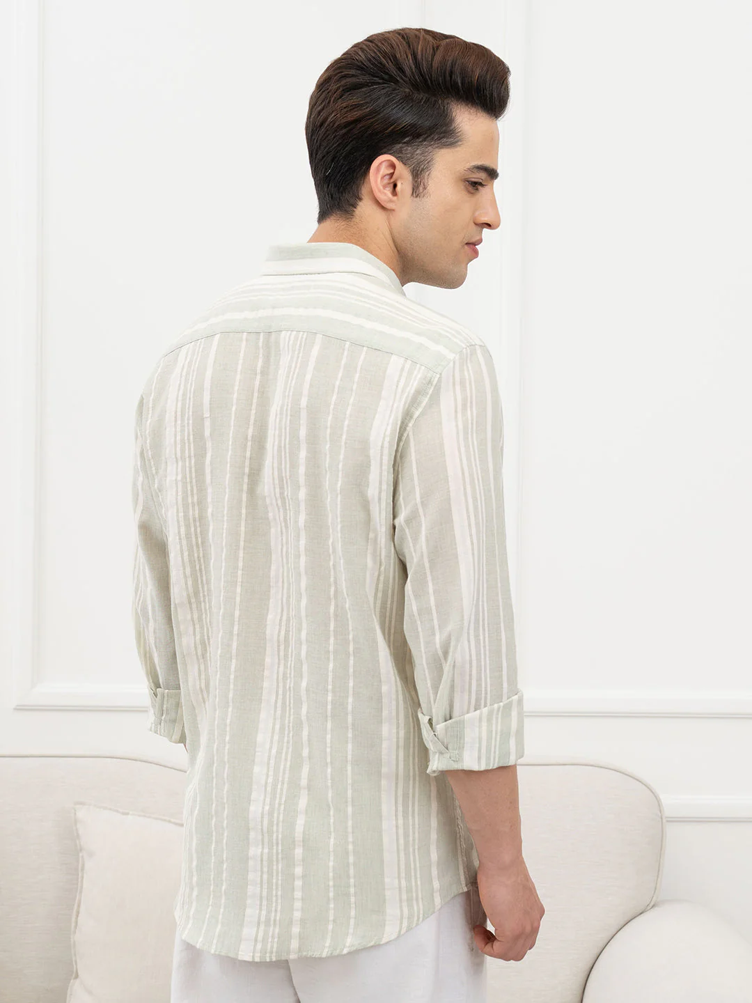 Sage Green Shirt Mens - Image 4