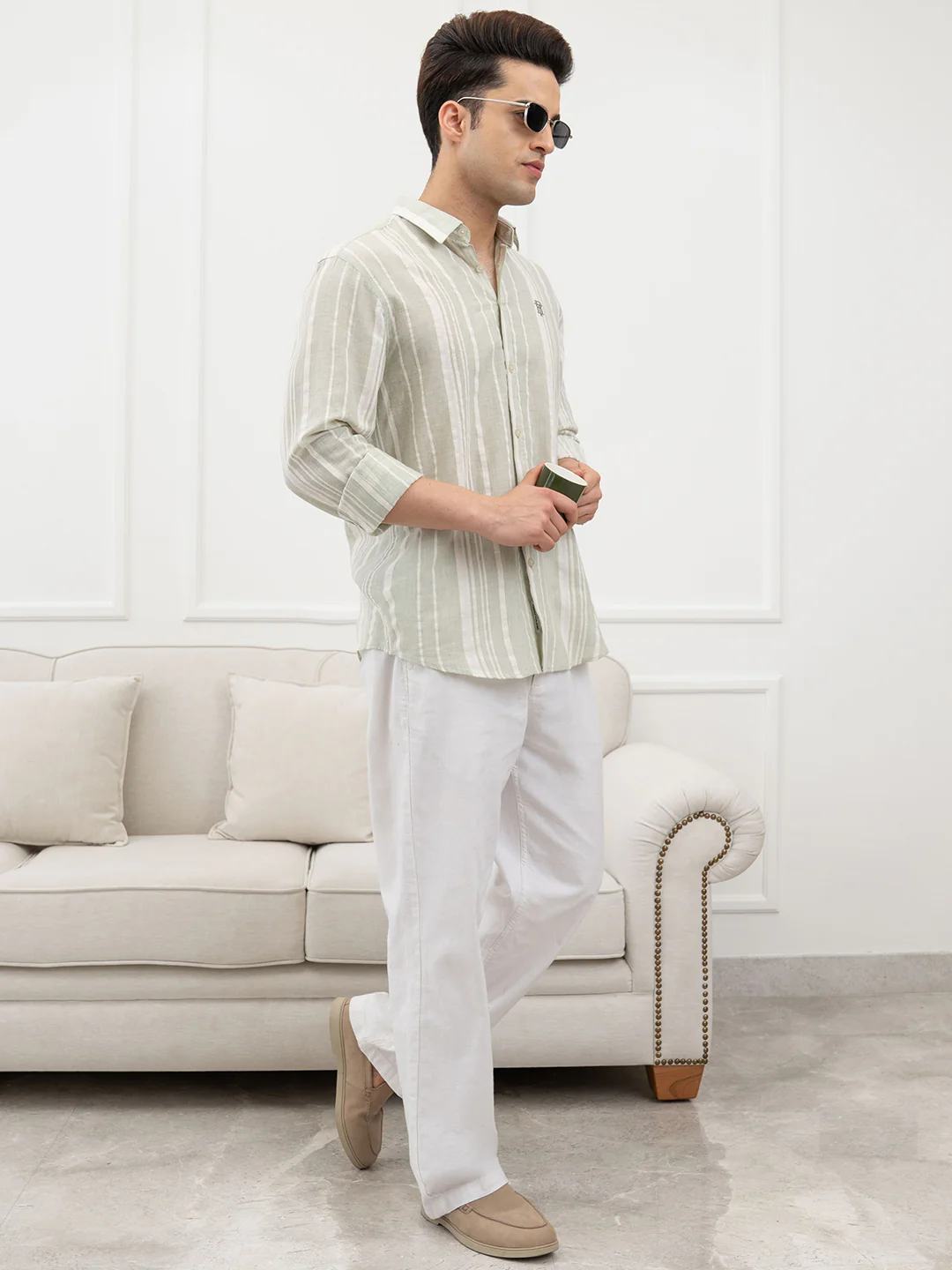 Sage Green Shirt Mens - Image 7
