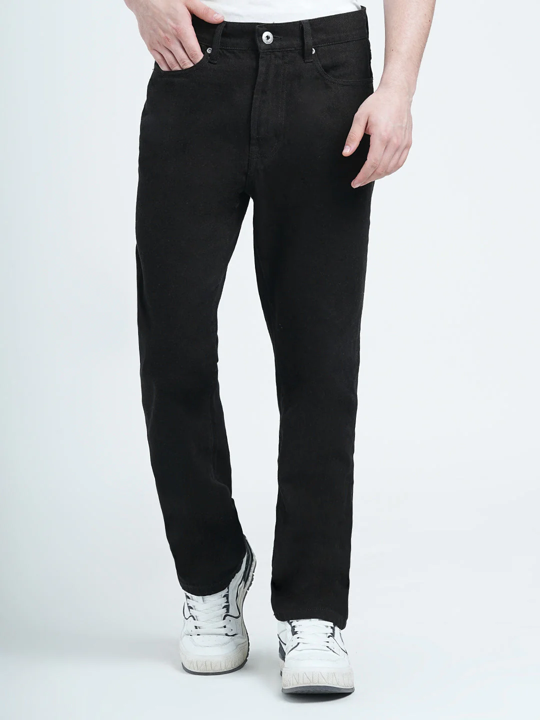 Straight Fit Black Jeans for Men | Classic Everyday Essential - Image 6