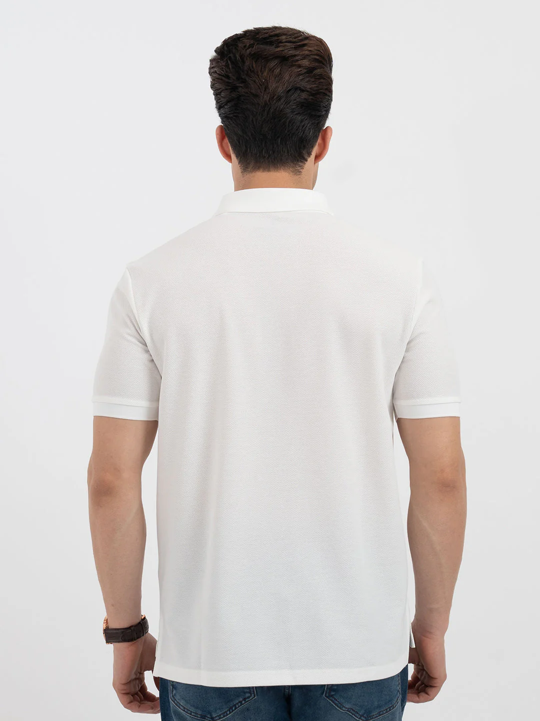 Red Tape White Polo T-Shirt for Men - Image 3
