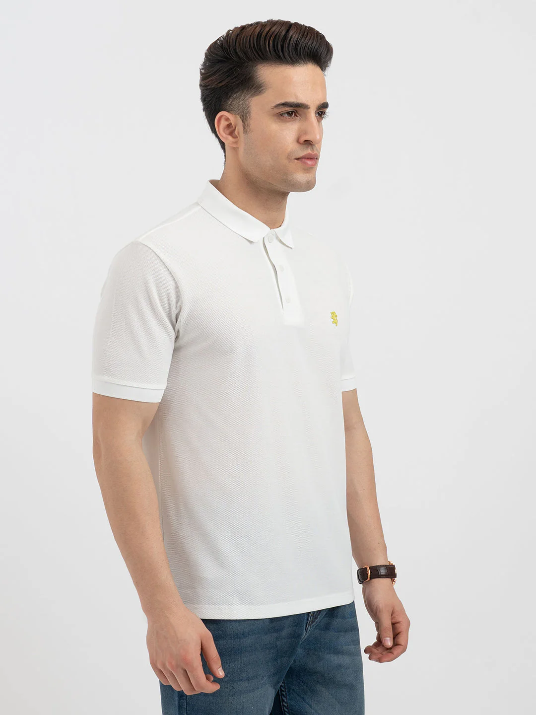 Red Tape White Polo T-Shirt for Men - Image 6