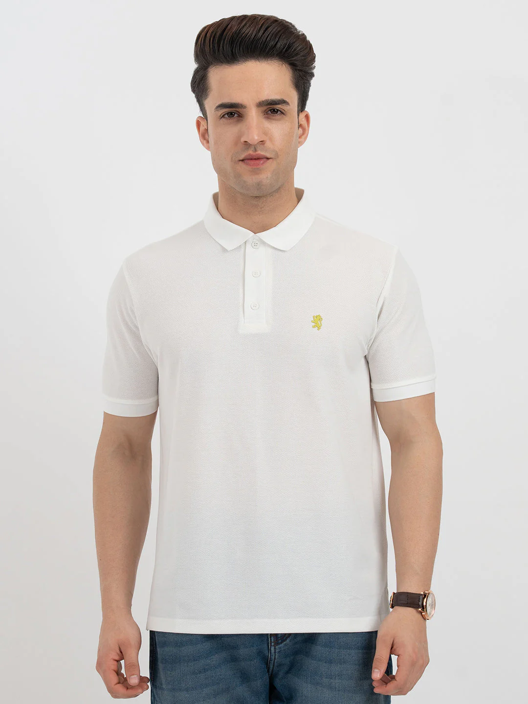 Red Tape White Polo T-Shirt for Men - Image 8