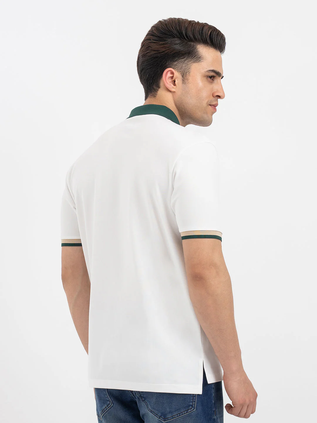 Red Tape White Polo T-Shirt for Men - Image 3