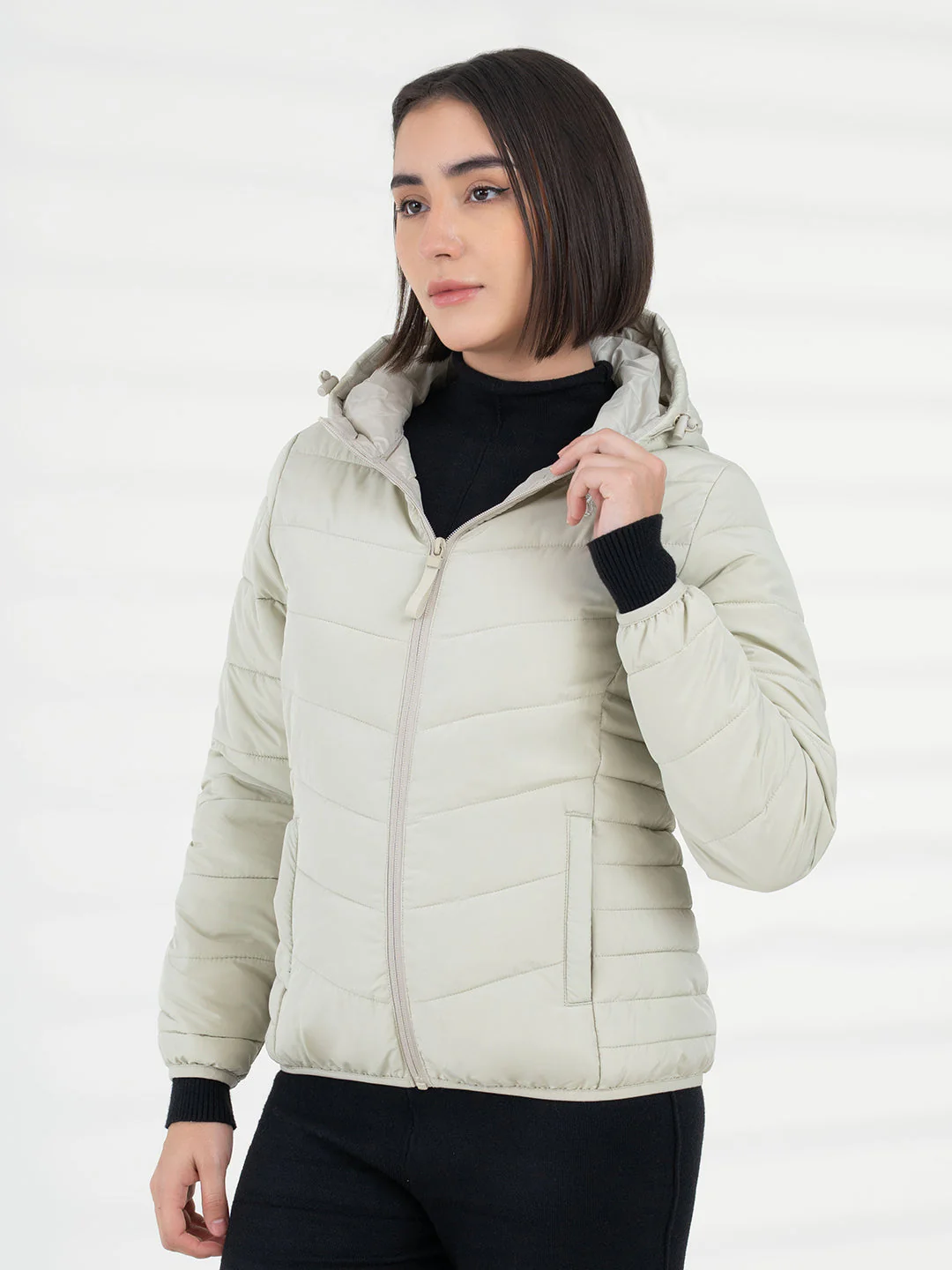 Women Pastel Green Heatseal Jacket | Everyday Functional Wear - Image 3