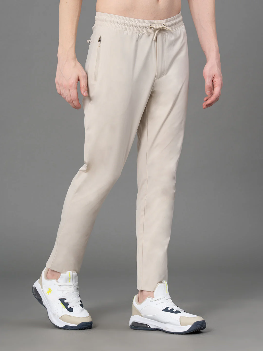 Off White Activewear Trackpants For Men - Image 2