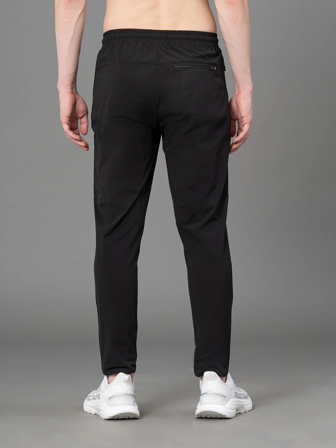 Black Activewear Trackpants For Men - Image 3
