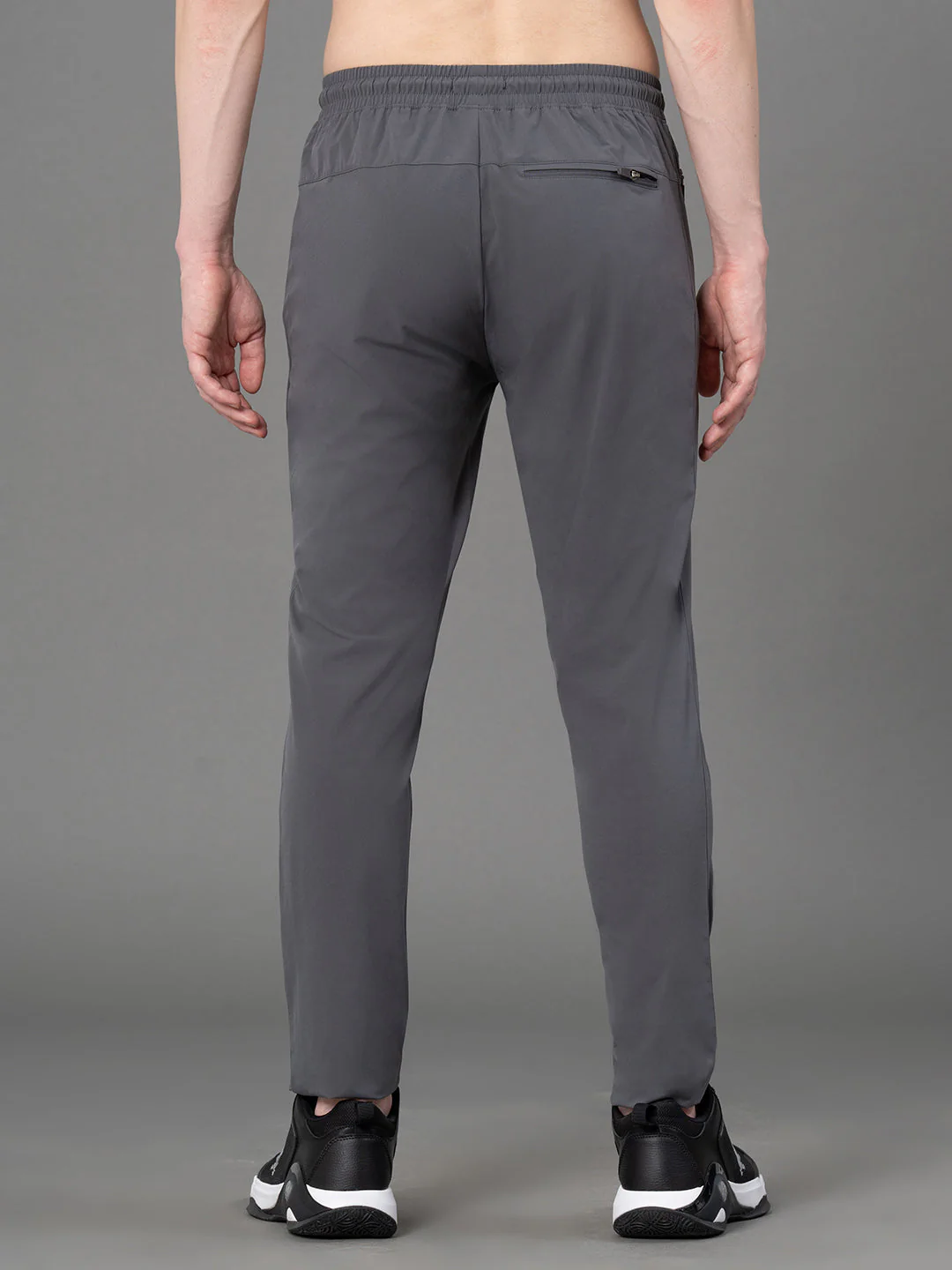 Dark Grey Activewear Trackpants For Men - Image 3