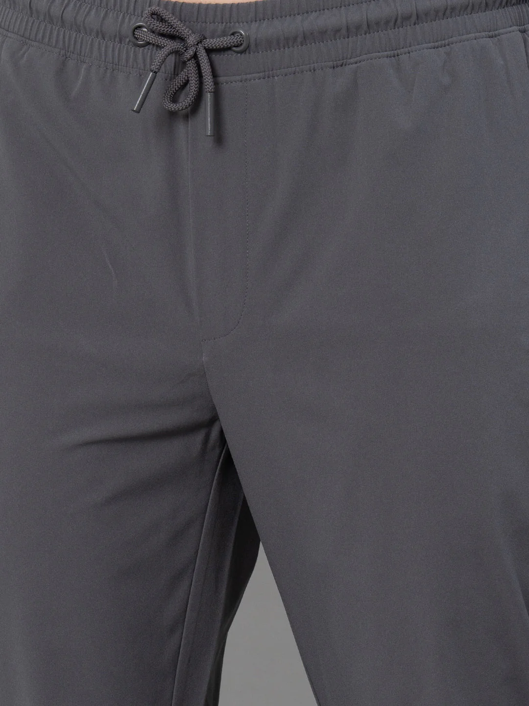 Dark Grey Activewear Trackpants For Men - Image 4