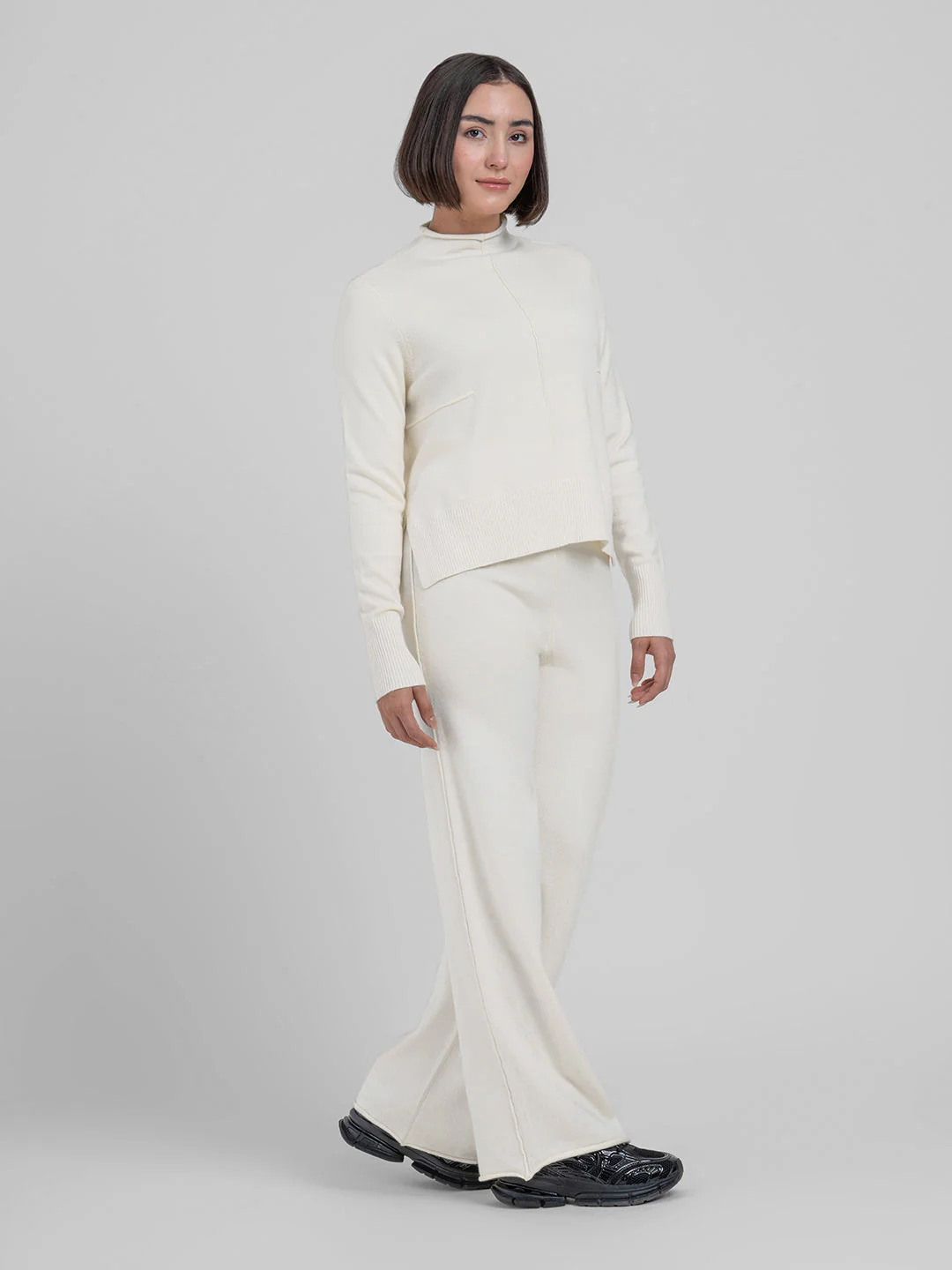 Beige Co-Ord Sets Women | Full-Length Winter Knit Set - Image 4