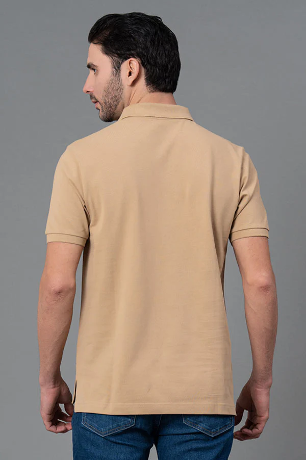 RedTape Beige Men Polo T-Shirt - Image 3