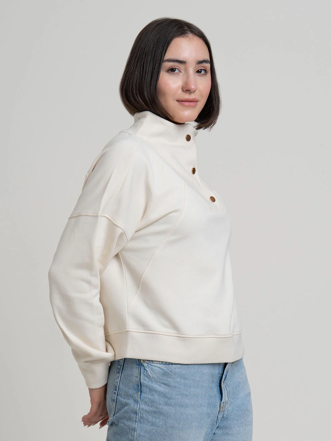 Beige Sweatshirt for Women | For Refined Everyday Look - Image 7