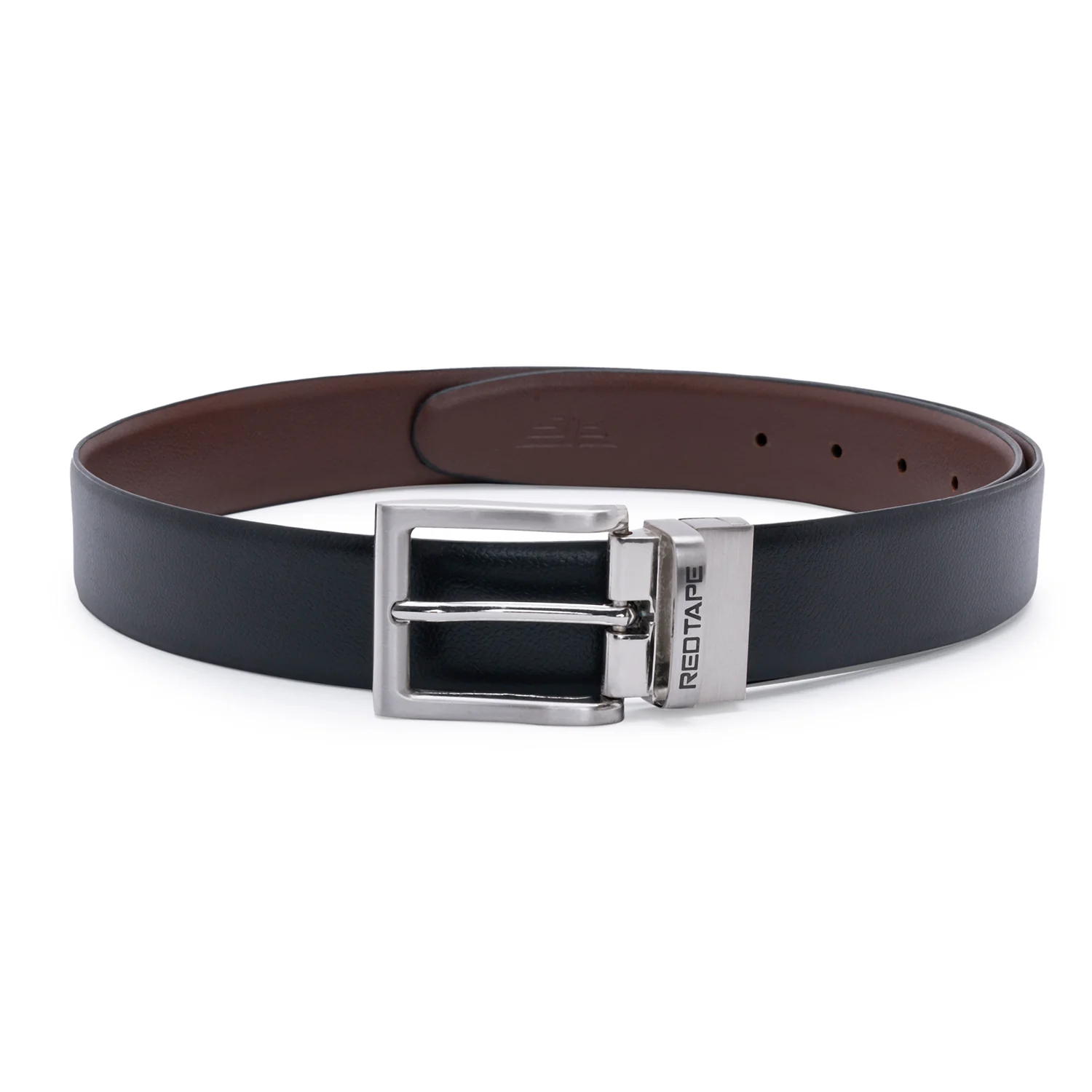 Black Brown Formal leather Belt for Men | Durable Leather Belt | TextuRed Leather Belt | Reversible - Image 2