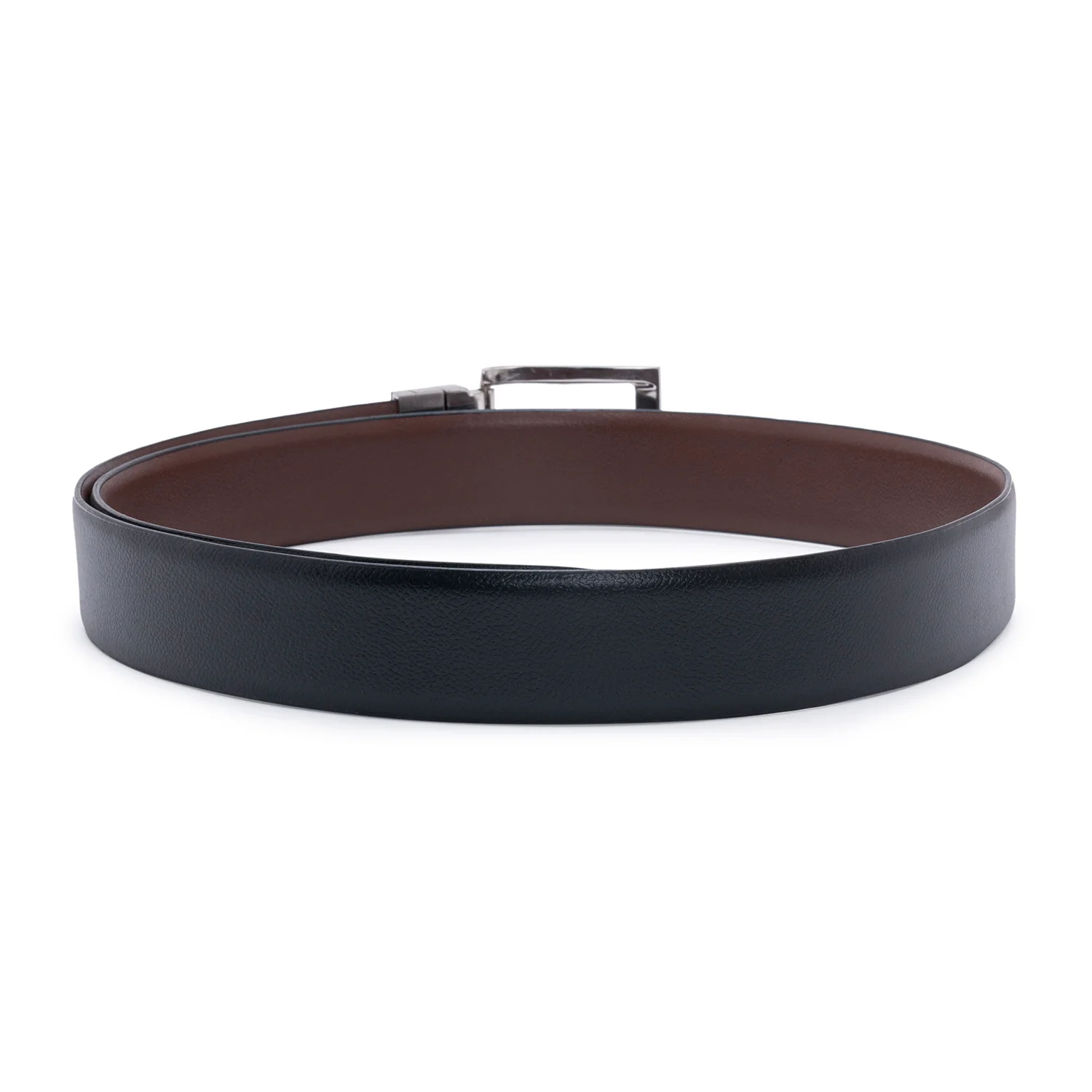 Black Brown Formal leather Belt for Men | Durable Leather Belt | TextuRed Leather Belt | Reversible - Image 4