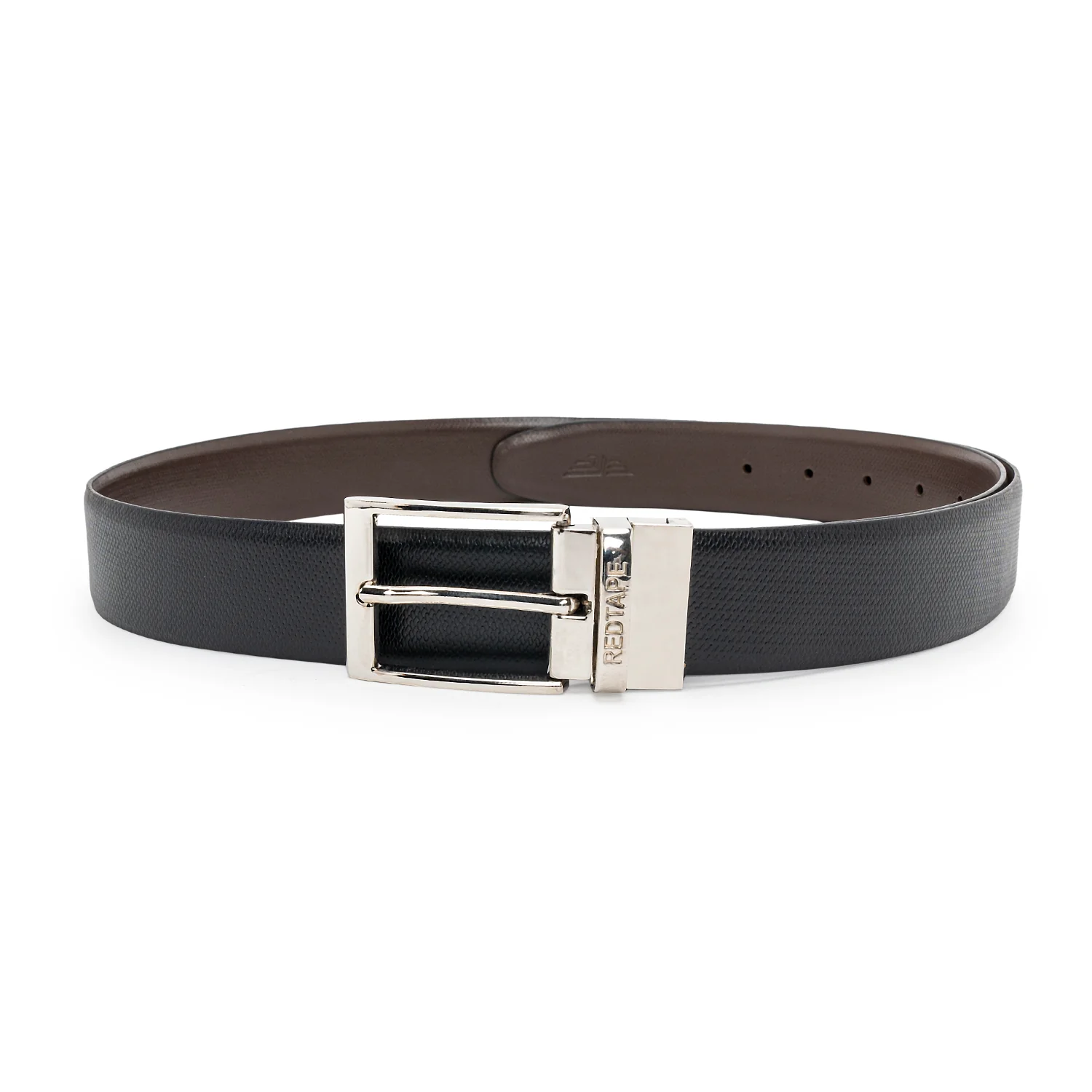 Black Brown Formal leather Belt for Men - Image 2