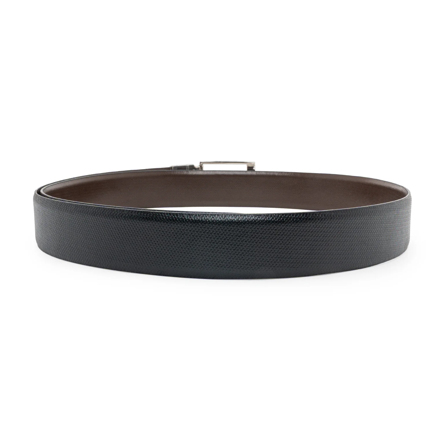 Black Brown Formal leather Belt for Men - Image 4