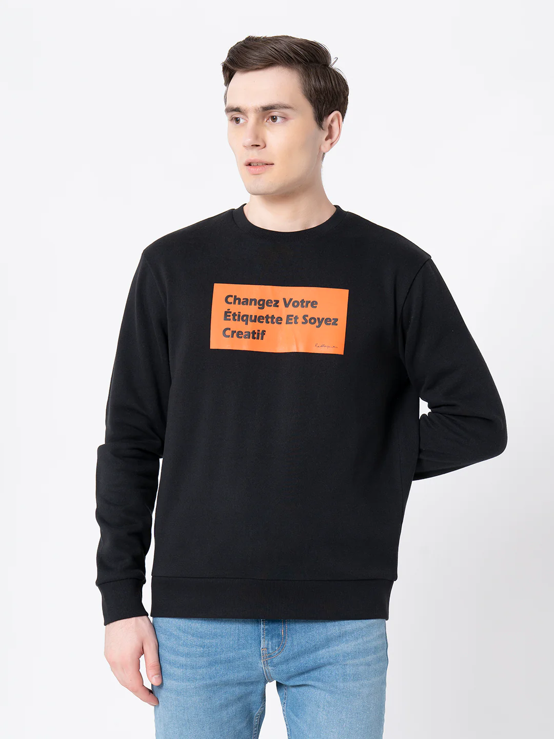 Black Casual Sweatshirt for Men - Image 2