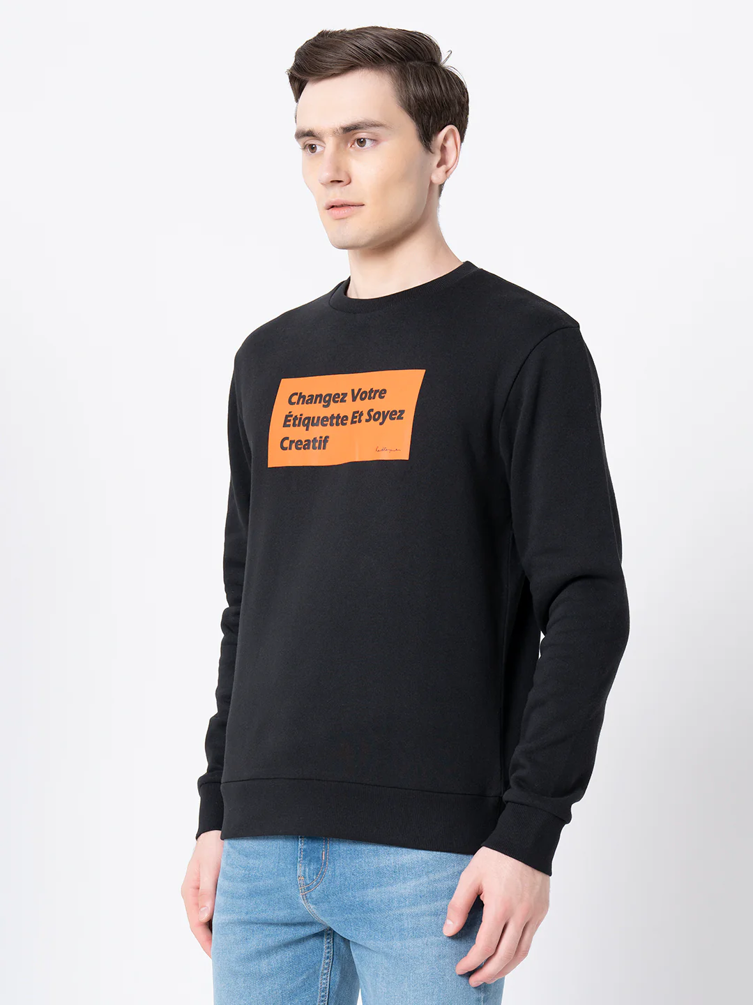 Black Casual Sweatshirt for Men - Image 3